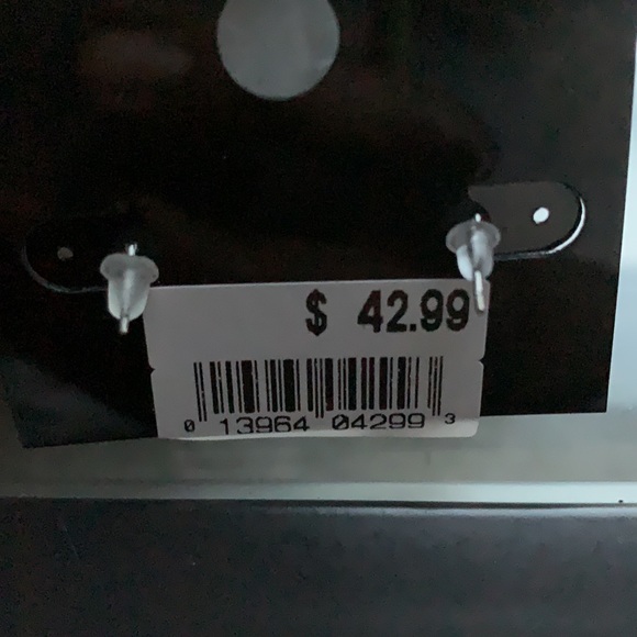 Bebe Earrings - Orange/Gold Hoop Logo New - Picture 2 of 3